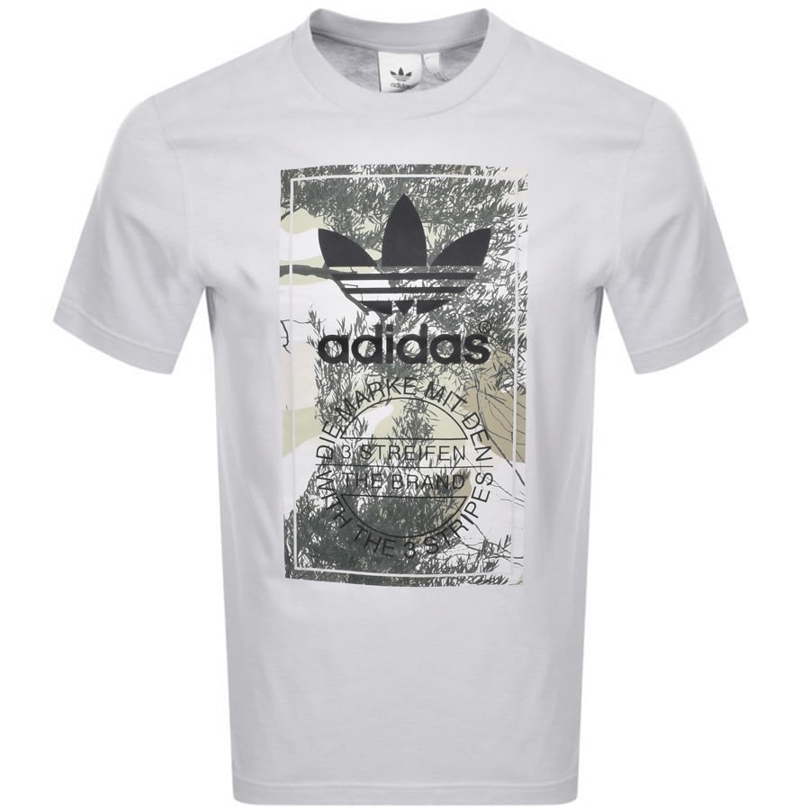 Alternative Image for Productadidas Originals Camo Logo T Shirt Grey1